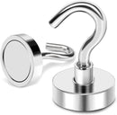MIKEDE Magnetic Hooks Heavy Duty, 40 Lbs Magnet with Hooks for Cruise Cabins, Strong Magnets Neodymium for Hanging, Magnetic Wall Hooks for Refrigerator, Locker Decoration, Workplace -10Pack by CozyNest Decor