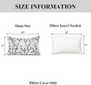 YOUR SMILE Classical Embroidery Jacquard Farmhouse Oblong Rectangle Chenille Teal Leaf Decorative Throw Pillow Case,12x20 inch by CozyNest Decor