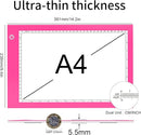 Light Box Drawing Pad, Tracing Board with Type-C Charge Cable and Brightness Adjustable for Artists, AnimationDrawing, Sketching, Animation, X-ray Viewing (A4-P-Pink-New) by TinyTreasures Baby Boutique