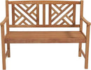 Giantex Outdoor Wooden Garden Bench - 2-Person Acacia Wood Loveseat with Armrests, Backrest, 800lbs Capacity, Patio Park Bench for Backyard, Front Porch Bench (Non-Foldable) by GreenHaven Gardens