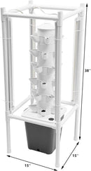Hydroponic Growing Tower System Kit, 30-Plant Vertical Hydroponics Garden Tower with LED Grow Light, for Outdoor Indoor Herbs Fruits Vegetables Smart Garden Planter Kit by GreenHaven Gardens