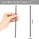 200 Pcs Metal Nails 8 Inch Artificial Spikes Galvanized Spiral Landscape Stakes Edging Spikes Garden Stakes for Fake Landscaping Grass Ground Lawn(Black) by CozyNest Decor