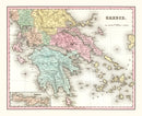 Vintage Map of Greece 1842