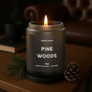 Pine Woods Candle, 9oz Scented Candle for Men, Scented Candles for Home, Gifts for Men, Personalized Blessing Minimalist Men's Gifts by CozyNest Decor