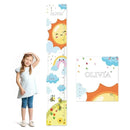 Personalized Name Growth Chart for Wall, Sun Rainbow Height Chart for Kids, No-Drill Growth Chart for Wall, Perfect as Kids Room Decor & Thoughtful Birthday Gift for Boys and Girls by CozyNest Decor