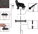 BAYN Solar Golden Retriever Garden Stakes Decorative with a Lantern Dog Silhouette Welcome Sign Outdoor Garden Decor for Yard, Lawn, Patio, Pathway by CozyNest Decor
