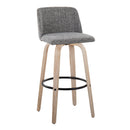 Toriano - Mid-Century Modern Fixed Height BarStool With Round Footrest (Set of 2) by HouseOfZazla