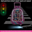 gxtvo Rolling Backpack for Girls, Cute Dog Roller Wheels Kids Bookbag - Wheeled Elementary School Bag - 3PCS Dog by TinyTreasures Baby Boutique