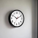 Wall Clock Analog 10 Inch Silent Non Ticking Battery Operated Modern Decorative for Living Room Kitchen Office Bedroom Bathroom(Black)