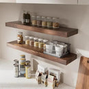 Habudda Floating Shelves Set of 2, Natural Pine Wood Shelf for Bathroom Bedroom Kitchen, 30 inch Long, Rustic Decor, Walnut by CozyNest Decor