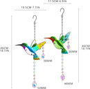 YU FENG 2PCS Hummingbird Suncatchers,Stained Glass Window Hanging Ornament,Rainbow Maker Crystal Prism Suncatcher Outdoor Indoor Home Garden Party Decoration by GreenHaven Gardens