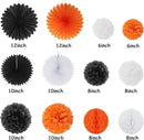 Orange Black Happy-Halloween Party Decorations - 13PCS Spider Web Bats Streamers Banner ,Paper Flowers Lanterns Tissue Pom Poms Fans, Classroom Birthday Bachelorette Hanging Supplies Decor Hugfond by CozyNest Decor