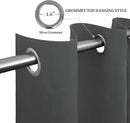 Easy-Going Blackout Curtains for Bedroom, Solid Thermal Insulated Grommet and Noise Reduction Window Drapes, Room Darkening Curtains for Living Room, 2 Panels (52x46 in,Gray) by CozyNest Decor
