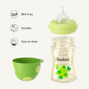 YOHKOH PPSU Baby Bottle Wide Neck, Newborn Anti-Colic Baby Bottle with Natural Response Nipple, Streamlined Body, Easy to Clean (5.4oz (Pack of 4), Green) by TinyTreasures Baby Boutique