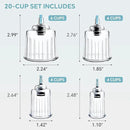 Cupping Kit for Massage Therapy 20 Suction Cups for Back Muscle Body Physical Pain Relief Cupping Set with Carring Case