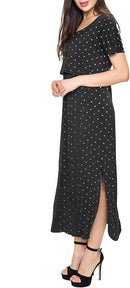 Smallshow Women's Maternity Nursing Dresses Split Long Dress for Breastfeeding by TinyTreasures Baby Boutique