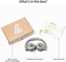 POGS Kids Bluetooth Wireless Headphones | The Gecko 2 | Foldable, Durable Headphones for Kids 3+ | Volume Limited 85 dB, Microphone | On-Ear | Wireless Music-Sharing Function (rGrey) by TinyTreasures Baby Boutique