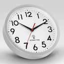 Atomic Wall Clock Analog 10 Inch Battery Operated Modern Decorative for Living Room Kitchen Office Bedroom Bathroom(Silver) by CozyNest Decor