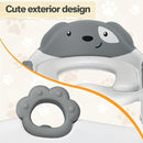 2 In 1 Potty Training Toilet Seat & Toddler Step Stool, Bottom Triangle Stability Toddler Toilet Seat, Adjustable Step & Seat Height Potty Seats (Grey) by TinyTreasures Baby Boutique