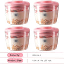 Ankou 400ml Meal Prep Container Set of 4 Pink Tritan Plastic Food Storage Containers with Lids, Airtight Leakproof Pop Top Lid Bowl for Breakfast Leftovers by TinyTreasures Baby Boutique