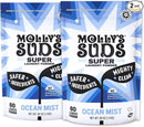 Molly's Suds Super Powder Detergent | Extra Strength Laundry Soap, Stain Fighting | Sensitive Skin | Simple, Effective Ingredients | Ocean Mist, 120 Loads Total (2 Pack) by CozyNest Decor