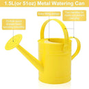 Finderomend Metal Watering Can 1.5L/51oz, Iron Art for Outdoor Plants, Yellow by GreenHaven Gardens