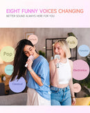 Wireless Bluetooth Karaoke Microphone, 5-in-1 Portable Handheld Mic Speaker with Dynamic Lights, Karaoke Microfono for Car Travel Home Party, Music Record, Duet Singing Gifts for Adults Kids (Pink) by TinyTreasures Baby Boutique