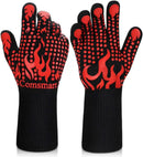 Comsmart BBQ Gloves, 1472 Degree F Heat Resistant Grilling Gloves Silicone Non-Slip Oven Gloves Long Kitchen Gloves for Barbecue, Cooking, Baking, Cutting by GreenHaven Gardens