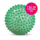 Edushape Original Sensory Ball for Baby - 7" Deflated with Pump, Transparent Green, Enhances Gross Motor Skills for Kids 6 Months & Up by TinyTreasures Baby Boutique
