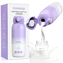 Portable Bottle Warmer for Travel: Large 12oz Capacity with Dual Heating Modes for Breast Milk & Water, Smart Temperature Control, Baby Bottle Warmer for Travel, Gifts for New Mom, Purple by TinyTreasures Baby Boutique