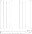 RIFNY Silver Hanging Chains with Hooks, 10 Pieces 24 Inch Chain for Hanging Bird Feeders Planters Baskets Billboards Lanterns Wind Chimes Silver 24 inch by GreenHaven Gardens