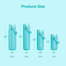 Kids Insualated Water Bottle with Straw - 12oz Stainless Steel Water Bottle with Dual Spouts, Leak-Proof, BPA-Free, Double Wall Vacuum Keeps Cold for 24 Hours for Sports, Travel (Aquamarine Blue) by CozyNest Decor