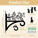 peacoblue Iron Plant Hangers Hooks for Outdoor Indoor Hanging Plants Flower Fern Pots Lantern Bird Feeder, 13"x14" Weather Resistant Metal Wall Holder for Porch Garden Farmhouse(Leaves with Branches) by GreenHaven Gardens