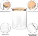 YUNCANG Glass Storage Jars,2 PACK -108oz/3200ml Clear Glass Food Storage Containers with Airtight Bamboo Lid Stackable Kitchen Canisters for Candy,Cookie,Rice,Sugar,Flour,Pasta,Nuts and Spice Jars by CozyNest Decor