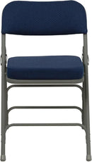 Flash Furniture Hercules Series Metal Folding Chairs with Cushioned Seat, Fabric Upholstered Event Chairs with 300-lb. Static Weight Capacity, Set of 4, Navy by GreenHaven Gardens