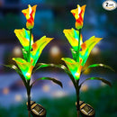 Veesee Solar Garden Lights - Outdoor Stake Lights with Calla Lily Design, Decorative for Lawn, Yard, Patio & Landscape (White, 2Pack) by GreenHaven Gardens