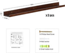 AZSKY Floating Shelves Wall Mount Deep Walnut for Wall Storage 36 Inch Rustic Picture Photo Ledge Shelf with Lip Nursery Book Shelves for Kids Room Bedroom Bathroom Living Room Kitchen Decor Set of 3 by CozyNest Decor
