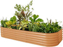 Vego garden Raised Garden Bed Kit, 17" Tall 10 in 1 Modular, Metal Planter Box for Vegetables, Flowers, Herbs, Terra Cotta by GreenHaven Gardens