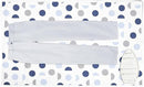 Encasa XO Ironing Mat/Pad (Large 48"x28") with 3mm Padding & Silicone Iron Rest for Steam Pressing on Tabletop or Bed - Heat Resistant, Portable, Quilting & Travel Blanket - Blue Moon by CozyNest Decor