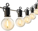 LED G40 Outdoor String Lights Patio Lights 100FT with 104 LED Shatterproof Bulbs, Weatherproof Commercial Hanging Lights for Backyard Bistro Pergola Party Decor, E12 Socket Base, 2200K, Black by CozyNest Decor