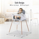3 in 1 Baby High Chair,Adjustable Convertible Chairs Baby High Chairs for Babies and Toddlers,Portable and Easy to Clean,Gray by TinyTreasures Baby Boutique