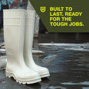 Heartland Dockside Waterproof Work Boots for Men and Women - Durable, Flexible PVC Boots for Marine Work with Easy On/Off, Slip-Resistant Outsoles by GreenHaven Gardens