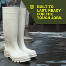 Heartland Dockside Waterproof Work Boots for Men and Women - Durable, Flexible PVC Boots for Marine Work with Easy On/Off, Slip-Resistant Outsoles by GreenHaven Gardens