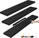 Sorbus Floating Shelves for Wall - 35 Inch Long Bathroom Shelves, Wall Decor for Bedroom, Kitchen, Living Room & Book Storage - Mounted Floating Shelf with Invisible Brackets (Black, 3 Pack) by CozyNest Decor