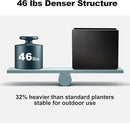 Large Rectangular Metal Planter Box Outdoor 30" H x 34" W x 10" D,Tall Flower Pot with Quick Installation,Long Black Planters for Outdoor Plants with Drainage Holes for Plants,Patio,Garden by CozyNest Decor