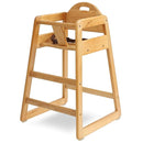 Wooden High Chair for Baby & Toddler – Restaurant-Style Stackable HighChair with Commercial Grade Solid Wood for Dining Table & Kitchen – Compact & Portable Design for Home & Restaurant Use -Natural by TinyTreasures Baby Boutique