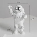 3 Pcs Silver White Astronaut Statues Set, Spaceman Sculpture Figurines Home Ornament Cake Toppers Gift by CozyNest Decor