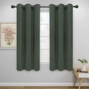Easy-Going Blackout Curtains for Bedroom, Solid Thermal Insulated Grommet and Noise Reduction Window Drapes, Room Darkening Curtains for Living Room, 2 Panels(42x72 in, Greyish Green) by CozyNest Decor
