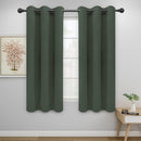 Easy-Going Blackout Curtains for Bedroom, Solid Thermal Insulated Grommet and Noise Reduction Window Drapes, Room Darkening Curtains for Living Room, 2 Panels(42x63 in, Greyish Green)