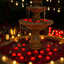 Aignis 12pcs Flameless LED Floating Candles, Red Rose Plastic Tealights Battery Operated, 120+ Hours Glow Time, Cozy Light for Romantic Pool/Bathtub/Hot Bath/Wedding Centerpiece Decor(D2.83 * H1.42) by CozyNest Decor